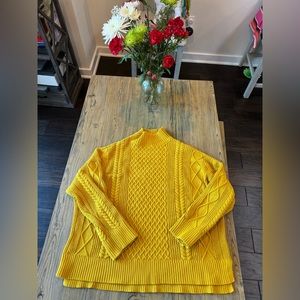 J crew women’s Cable-knit mockneck sweater